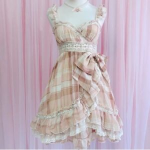 PINK PLAID DRESS LIZ LISA